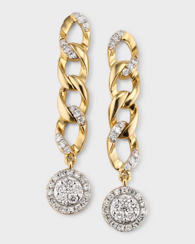 Pave Diamond Curbside Earrings